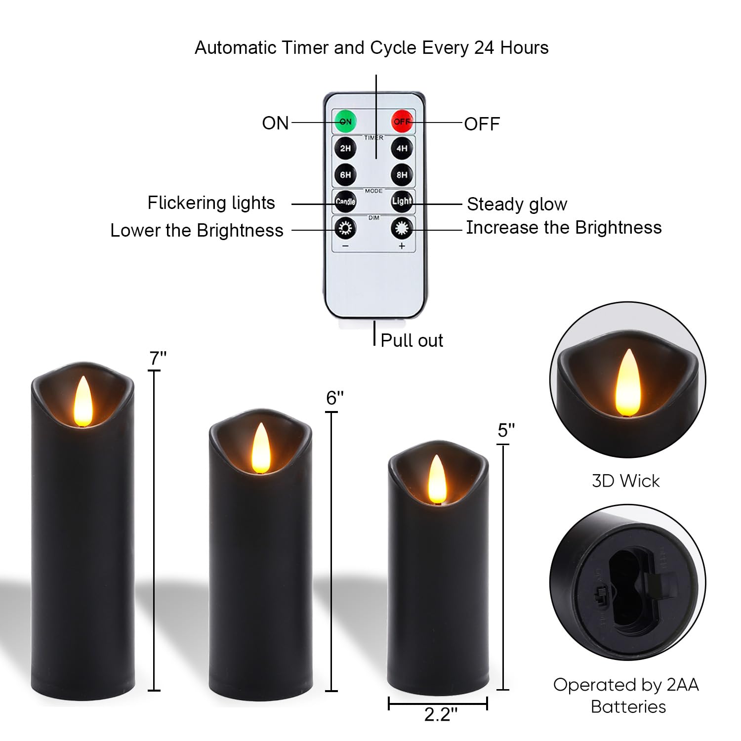Foto 6 | Velas Led Homemory de 9 Piezas con Control-Venta Internacional
