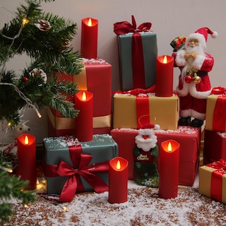 Foto 2 | Velas de Plástico Burdeos 9 Piezas - Venta Internacional