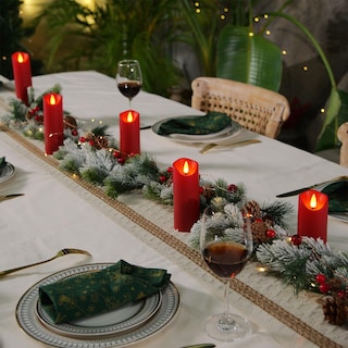 Foto 3 | Velas de Plástico Burdeos 9 Piezas - Venta Internacional