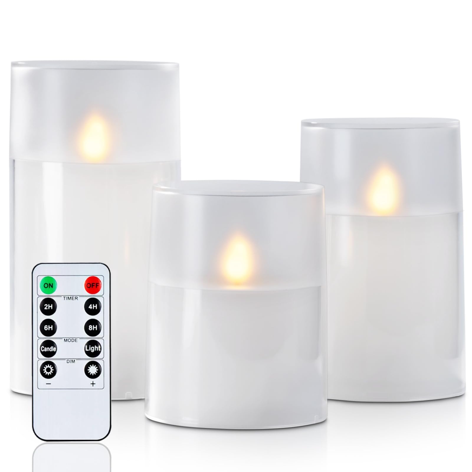 Foto 2 pulgar | Velas Led Homemory de 3 Piezas con Control-Venta Internacional