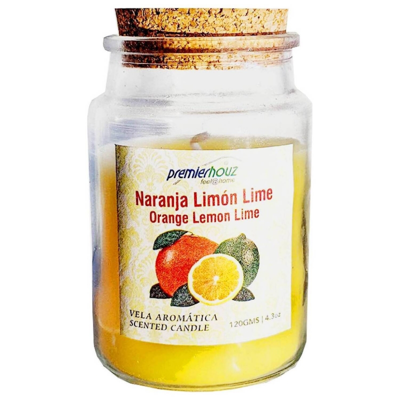 Vela Aromática Naranja Lima Y Limón 120g - Venta Internacional.