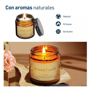 Foto 3 | 3 Velas Aromáticas Decorativas 100% Soya Aromaterapia 3.5oz Vainilla, Campanilla, Lavanda