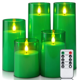 Foto 1 | Velas Sin Llama Homemory Green Led Con Mando A Distancia, Juego De 5 - Venta Internacional.