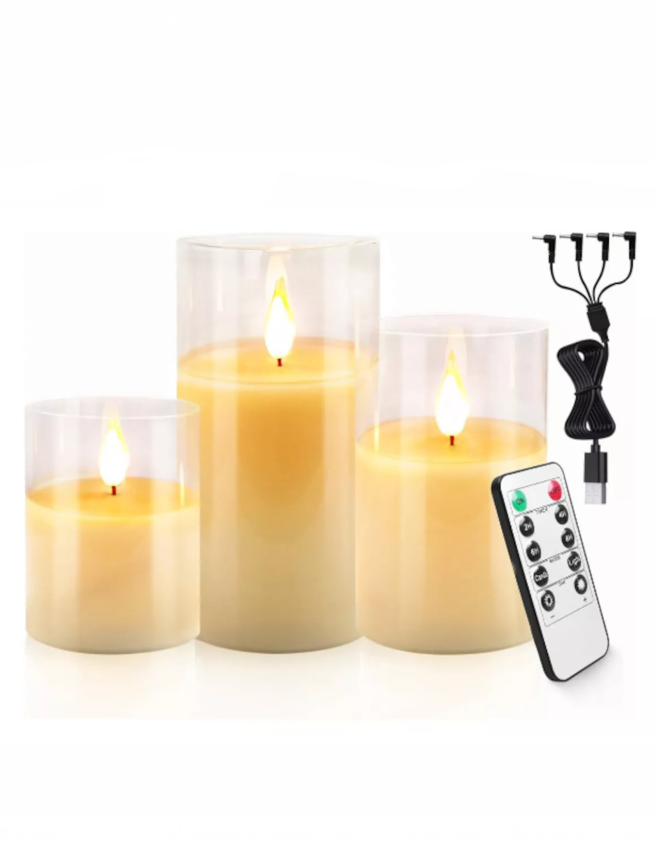 Foto 2 | Velas Led Recargable 3pz + Termo De Agua Güish