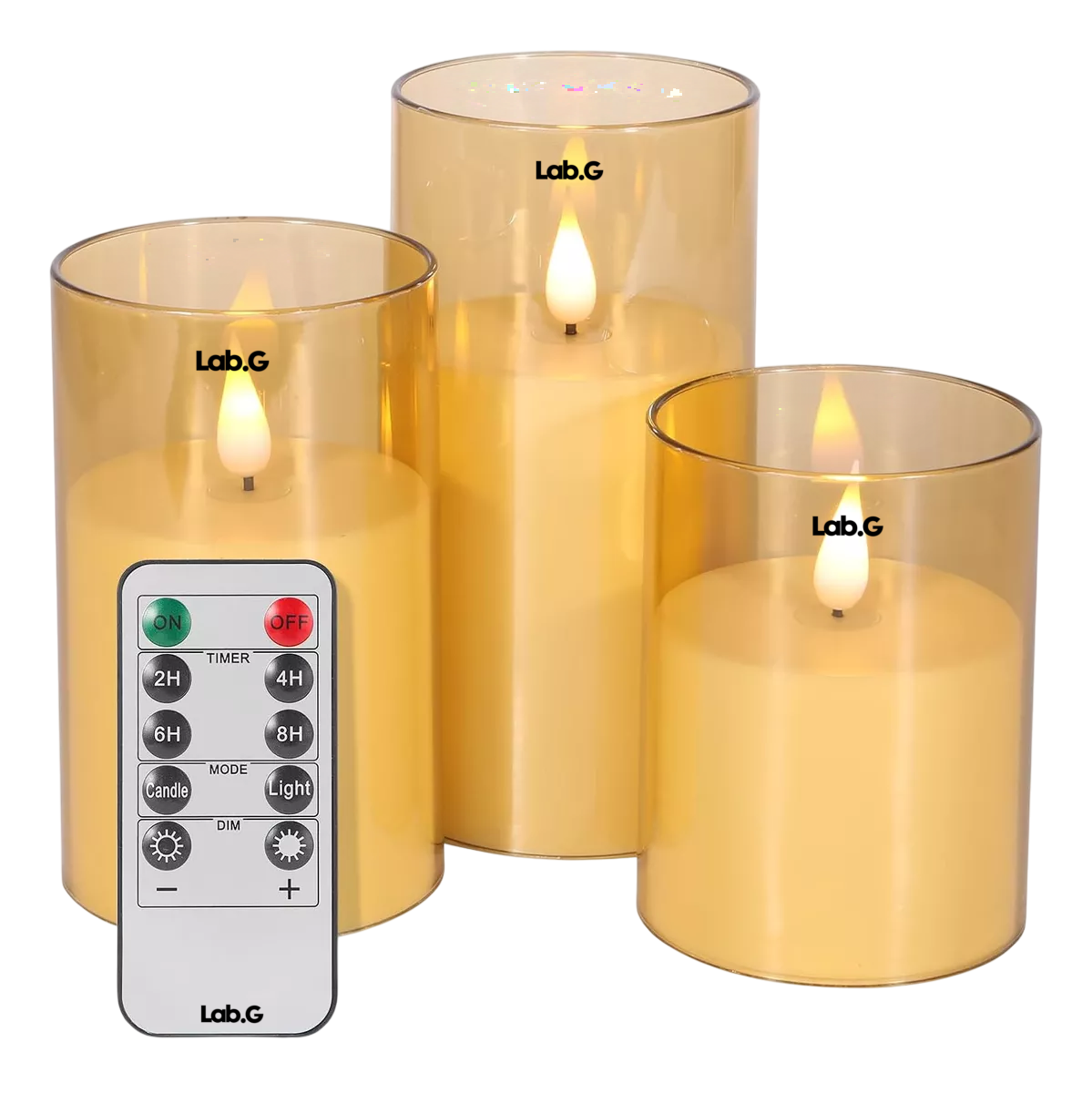 Foto 1 | Velas Eléctricas Led Flama Realista con Control Remoto 3 Piezas 7.5 cm