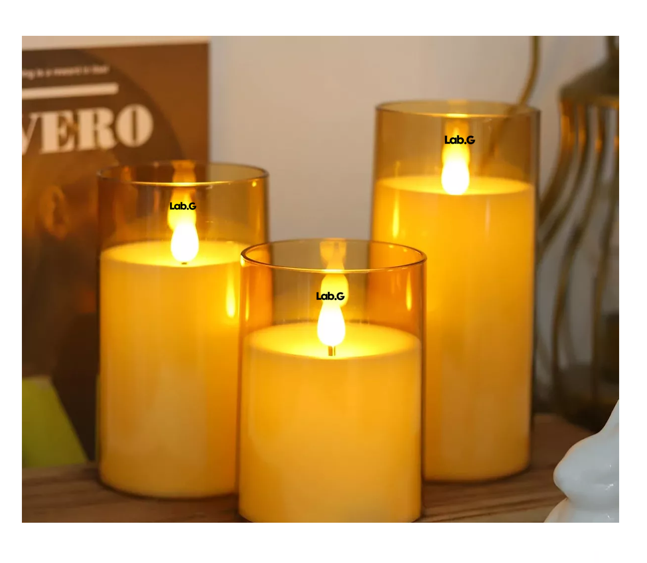 Foto 3 | Velas Eléctricas Led Flama Realista con Control Remoto 3 Piezas 7.5 cm