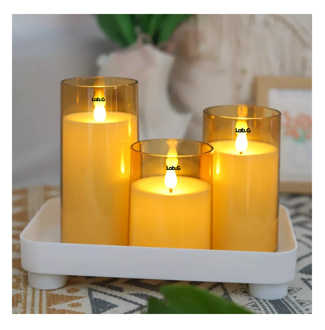 Foto 4 | Velas Eléctricas Led Flama Realista con Control Remoto 3 Piezas 7.5 cm