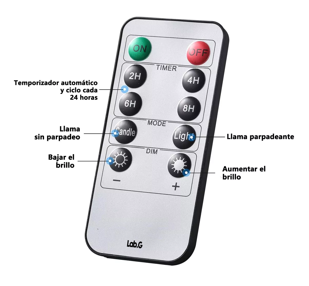 Foto 5 | Velas Eléctricas Led Flama Realista con Control Remoto 3 Piezas 7.5 cm