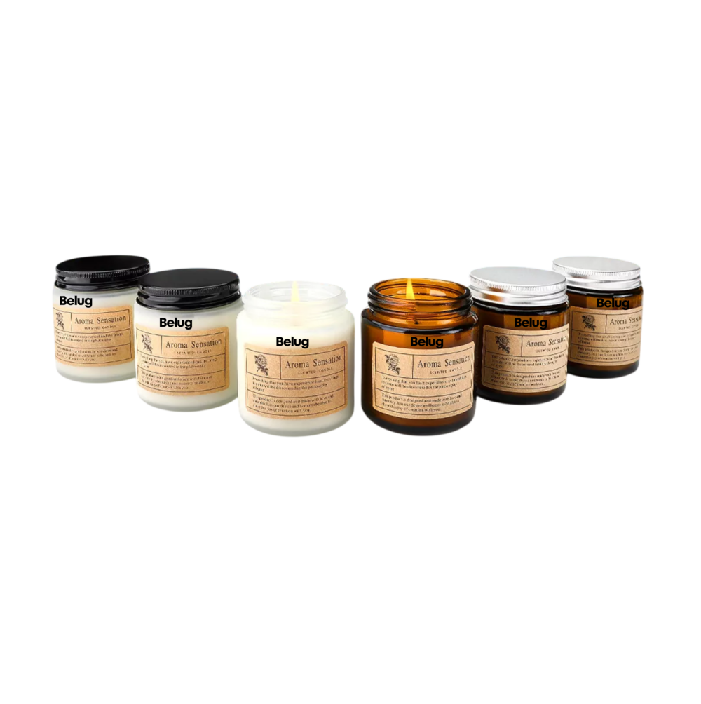 Foto 2 pulgar | Velas Aromáticas Decorativas Belug de Soja 600 g 6 Piezas