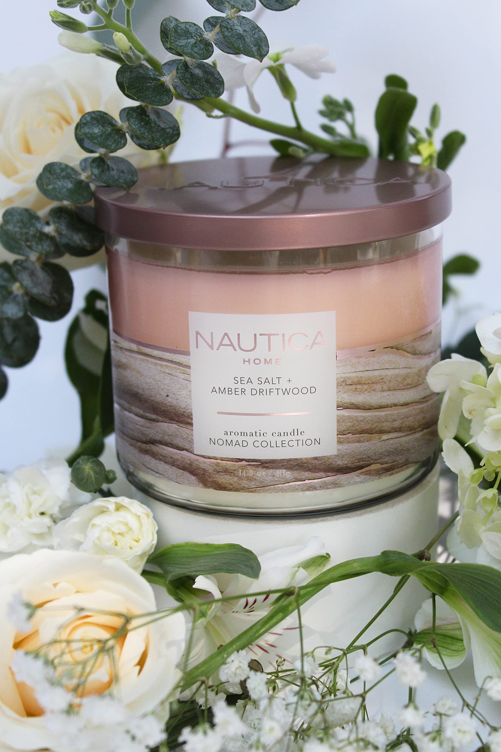 Foto 7 pulgar | Candle Nautica, Tamaño Grande, Con Aroma A Sal Marina Y Madera Flotante Ámbar, Soja - Venta Internacional.
