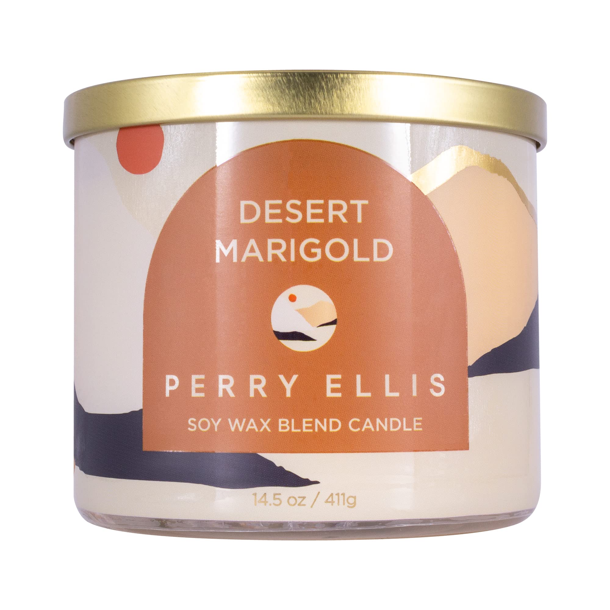 Foto 1 | Vela Aromática Perry Ellis Desert Marigold Soy, 60 Horas De Combustión - Venta Internacional.