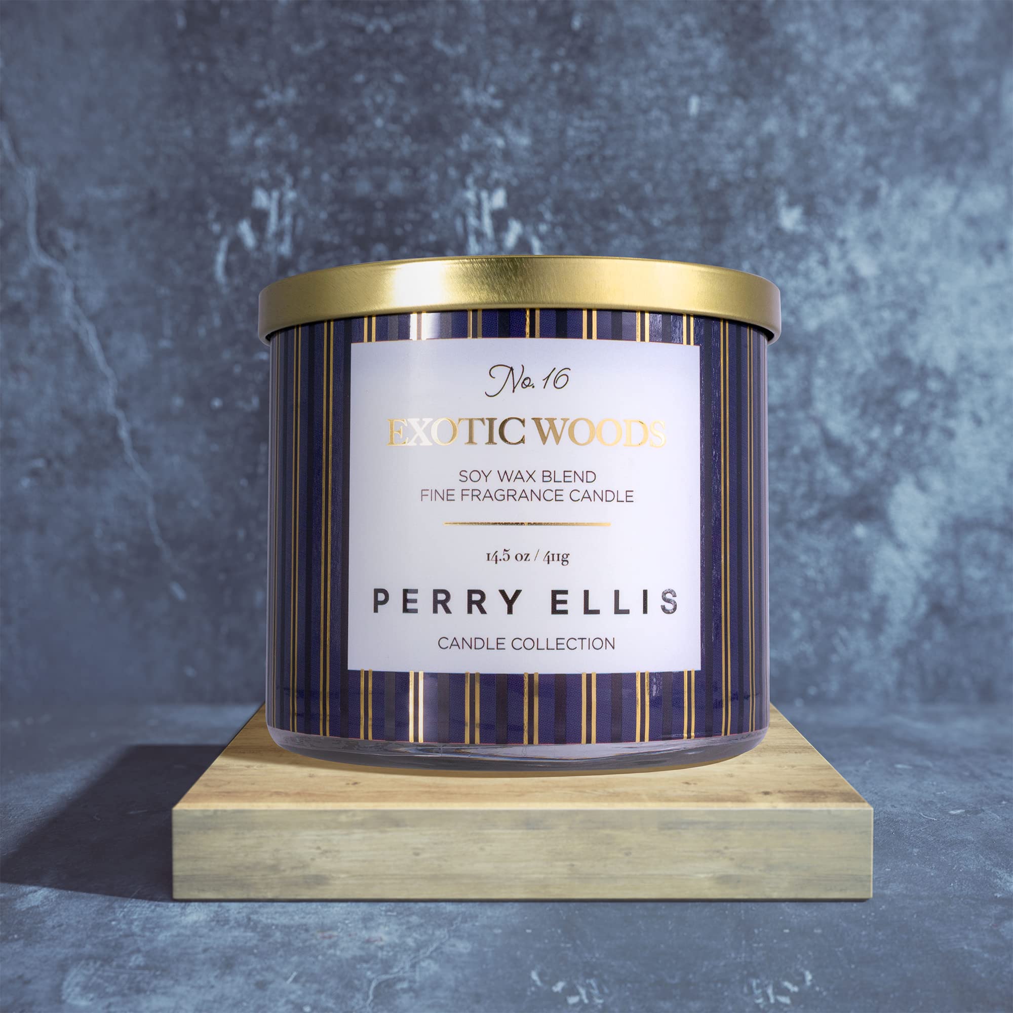 Foto 2 | Vela Aromática Perry Ellis Exotic Woods, Soja, 60 Horas De Combustión - Venta Internacional.