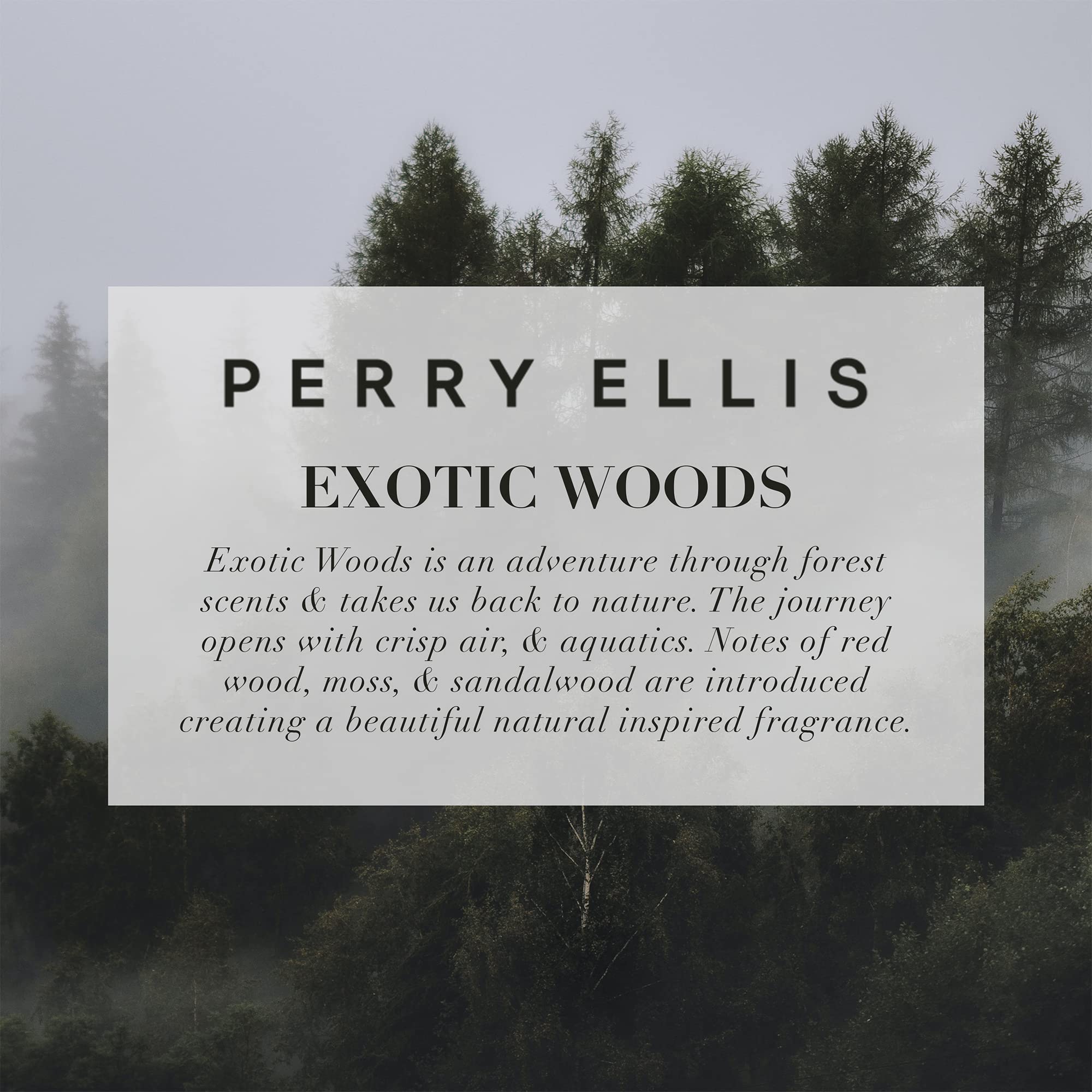 Foto 4 pulgar | Vela Aromática Perry Ellis Exotic Woods, Soja, 60 Horas De Combustión - Venta Internacional.