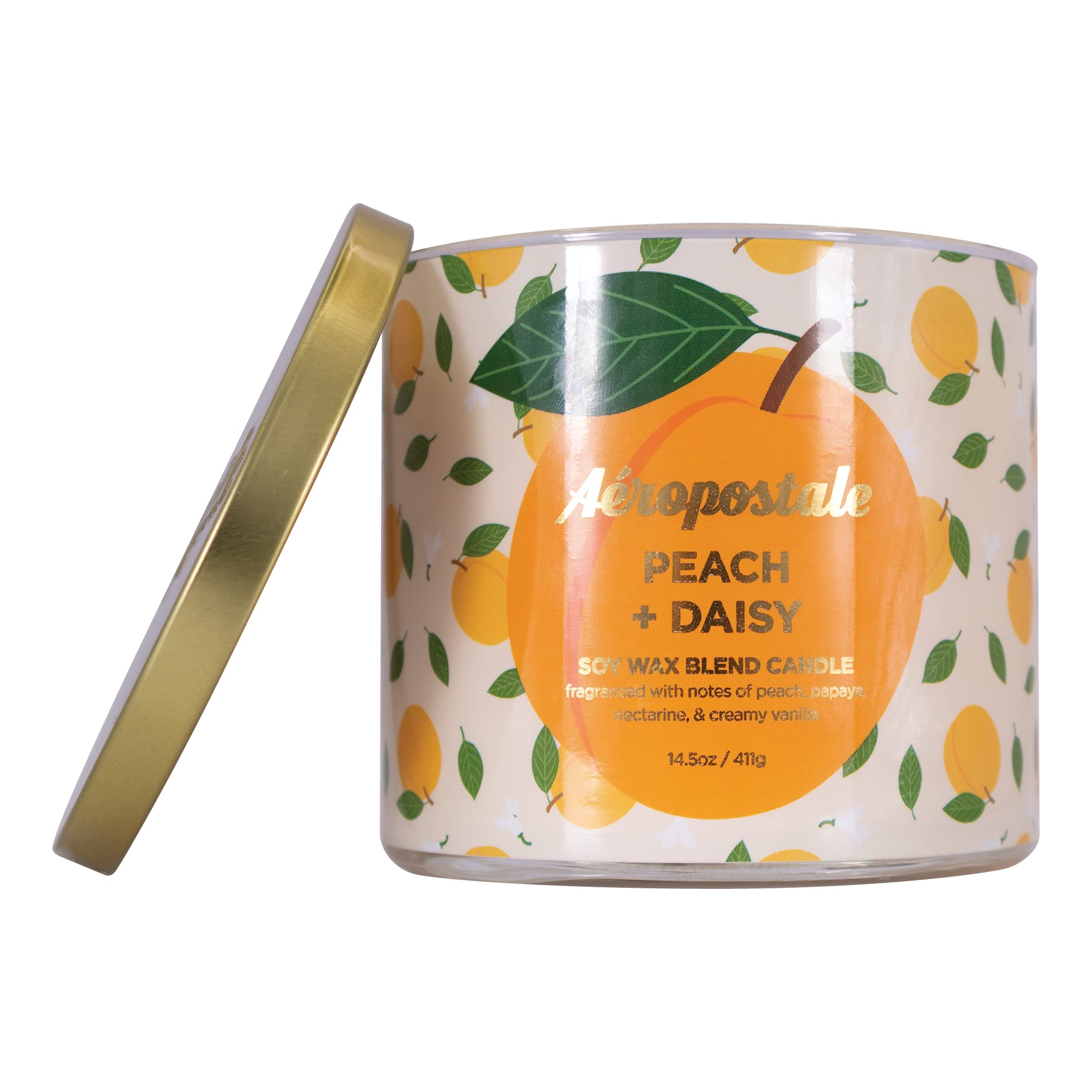 Foto 2 | Vela Aromática Aeropostale Peach + Daisy Soy, 60 H De Duración De Combustión - Venta Internacional.