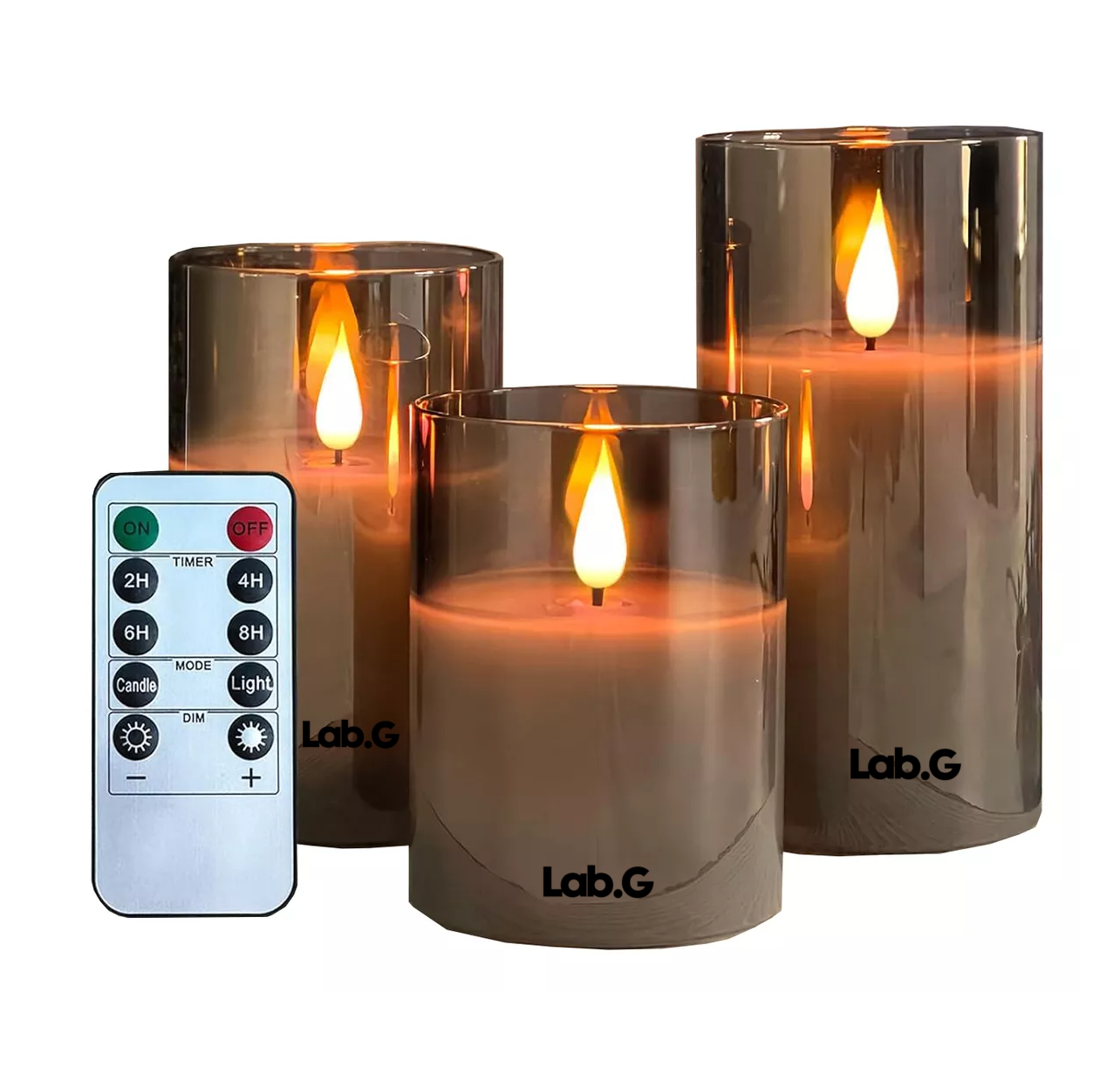 Foto 2 pulgar | Velas Eléctricas Led Control Remoto 3 Piezas
