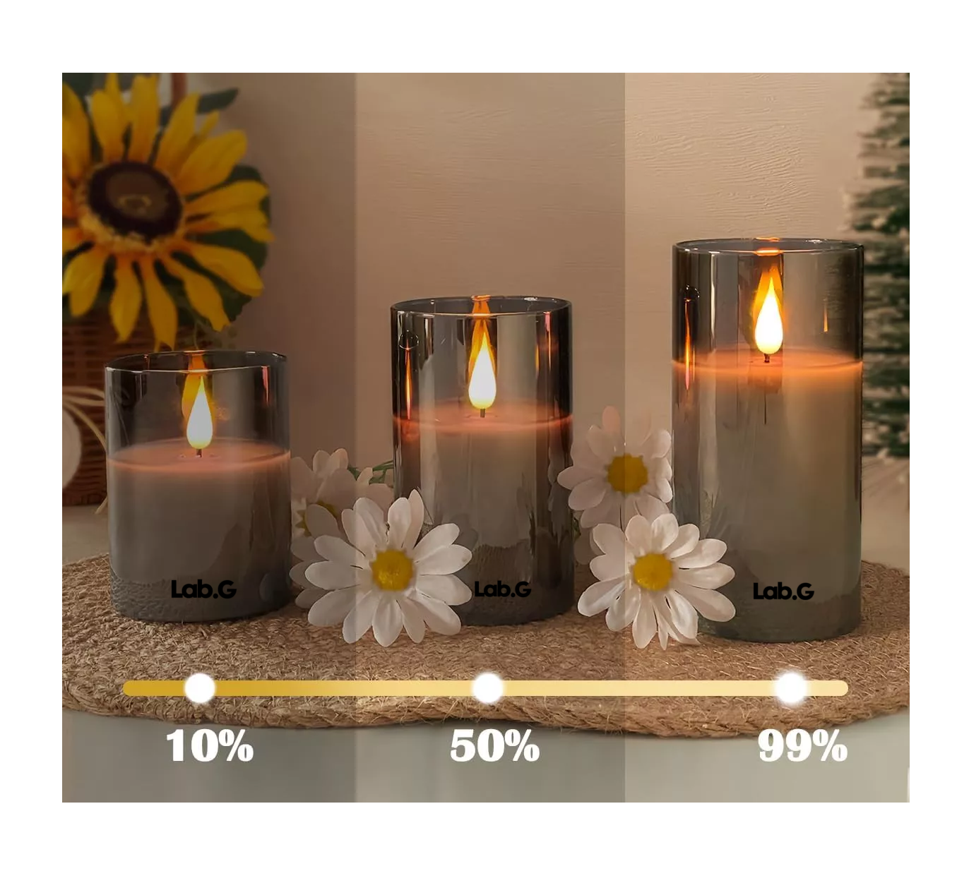 Foto 4 pulgar | Velas Eléctricas Led Control Remoto 3 Piezas