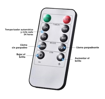 Foto 5 | Velas Eléctricas Led Control Remoto 3 Piezas