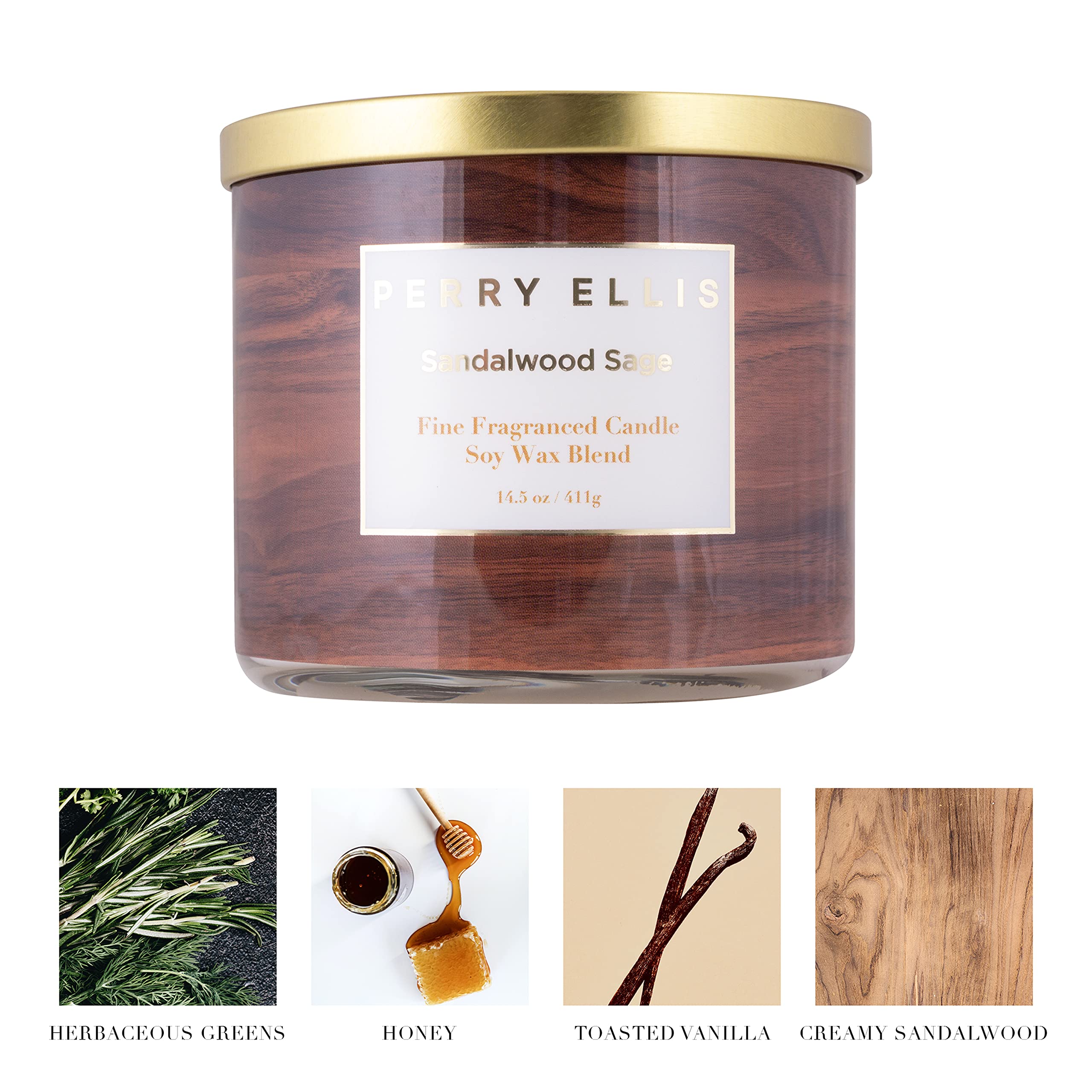 Foto 3 | Vela Perfumada Perry Ellis Sandalwood Sage Luxury - Venta Internacional