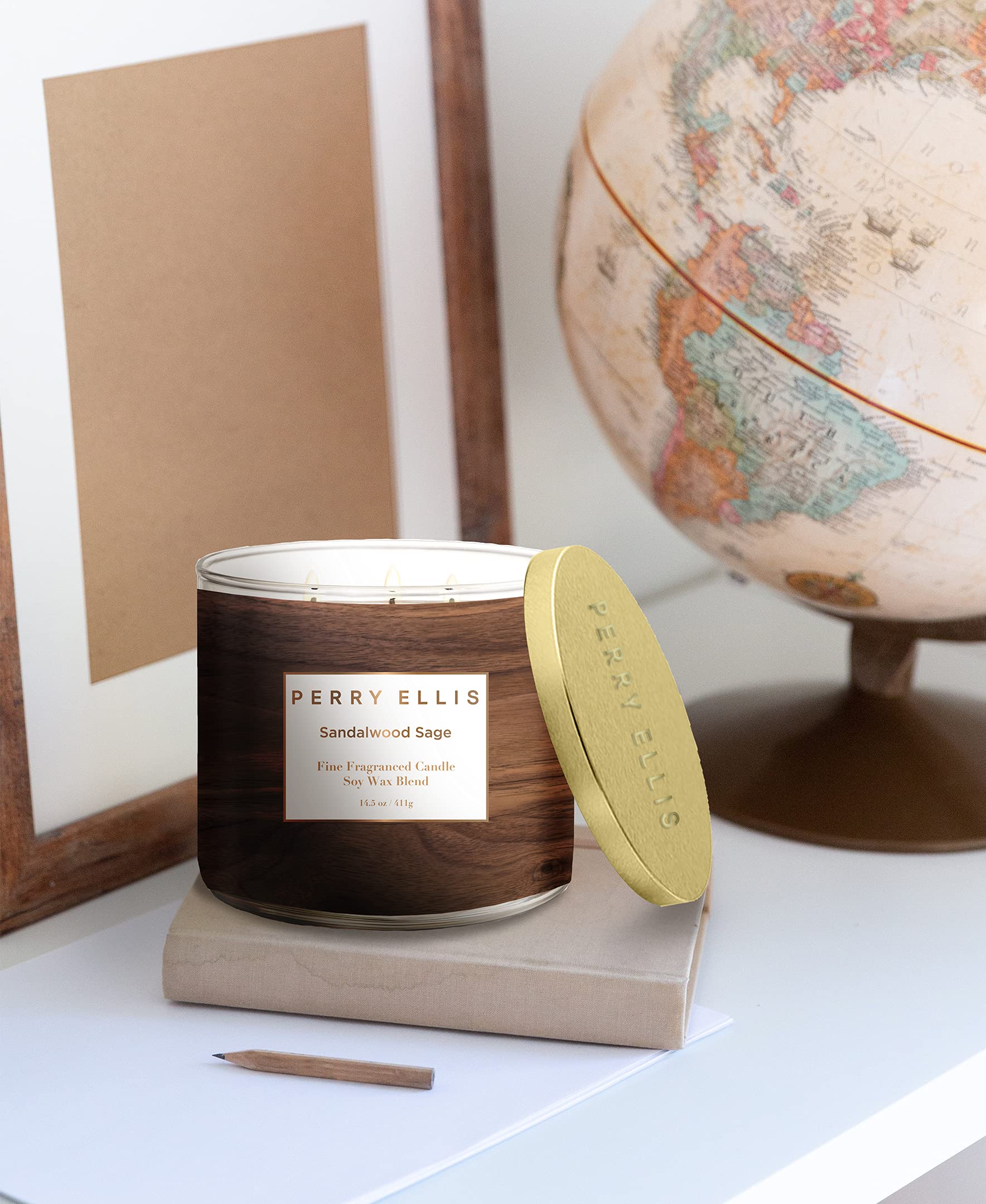 Foto 5 pulgar | Vela Perfumada Perry Ellis Sandalwood Sage Luxury - Venta Internacional