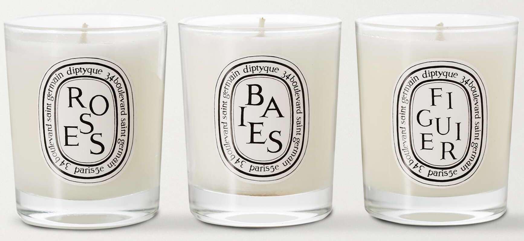 Foto 2 pulgar | Set de Velas Aromáticas Diptyque Baies Roses & Figuier 3 Piezas - Venta Internacional