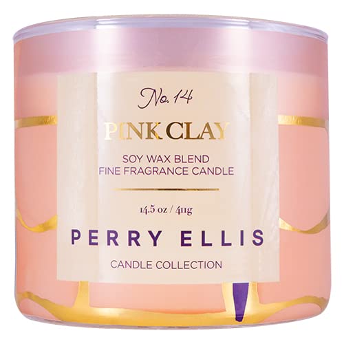Foto 3 pulgar | Vela Aromática Perry Ellis Pink Clay Soy, 60 Horas De Combustión - Venta Internacional.