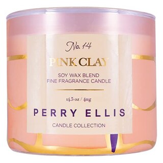 Foto 2 | Vela Aromática Perry Ellis Pink Clay Soy, 60 Horas De Combustión - Venta Internacional.
