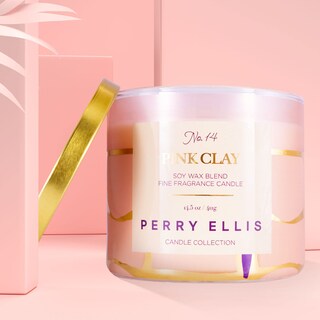 Foto 3 | Vela Aromática Perry Ellis Pink Clay Soy, 60 Horas De Combustión - Venta Internacional.