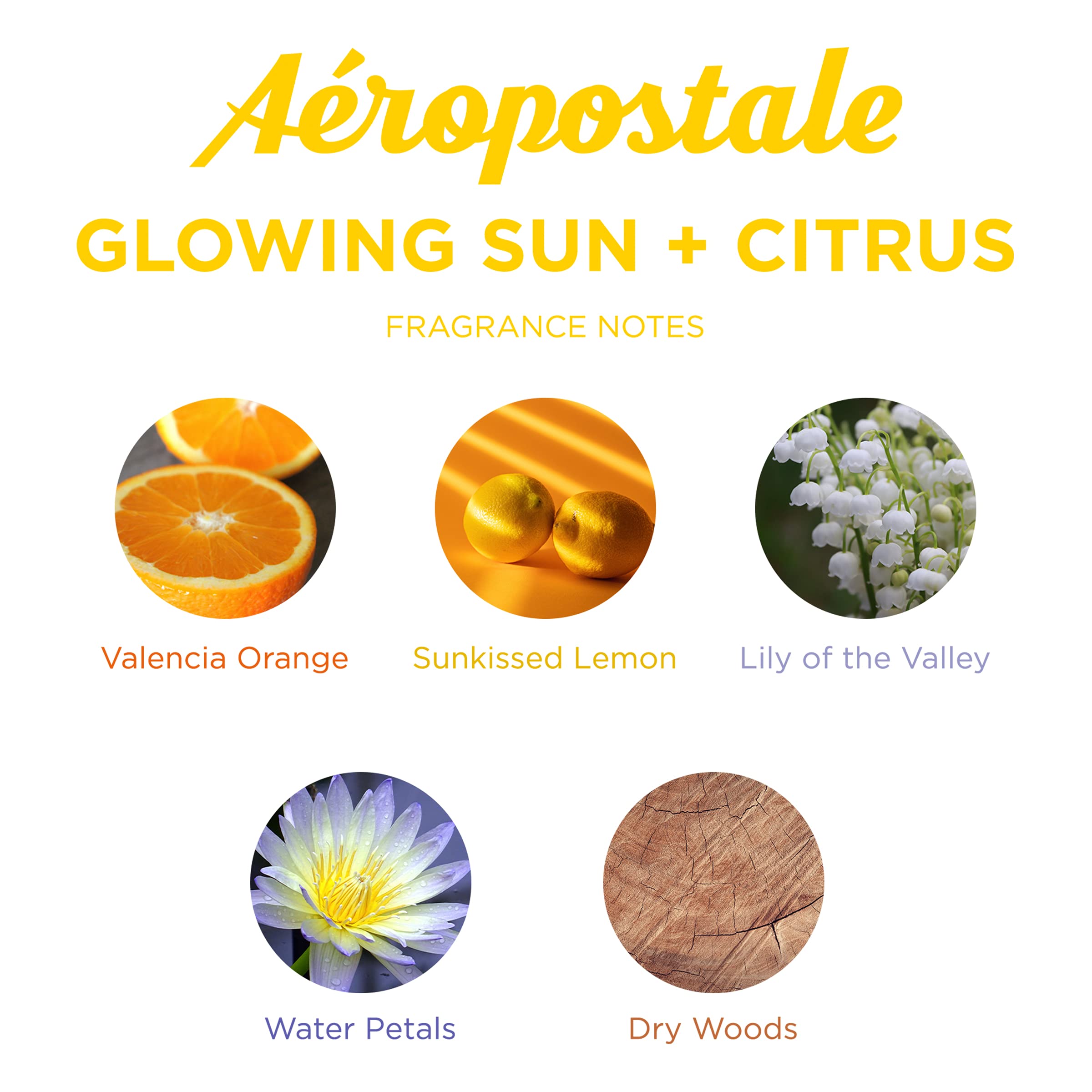Foto 4 pulgar | Vela Aromática Aeropostale Glowing Sun + Citrus, 60 H De Duración De Combustión - Venta Internacional.