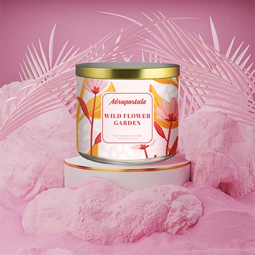 Foto 4 | Vela Aromática Aeropostale Wild Flower Garden, 60 Horas De Combustión - Venta Internacional.