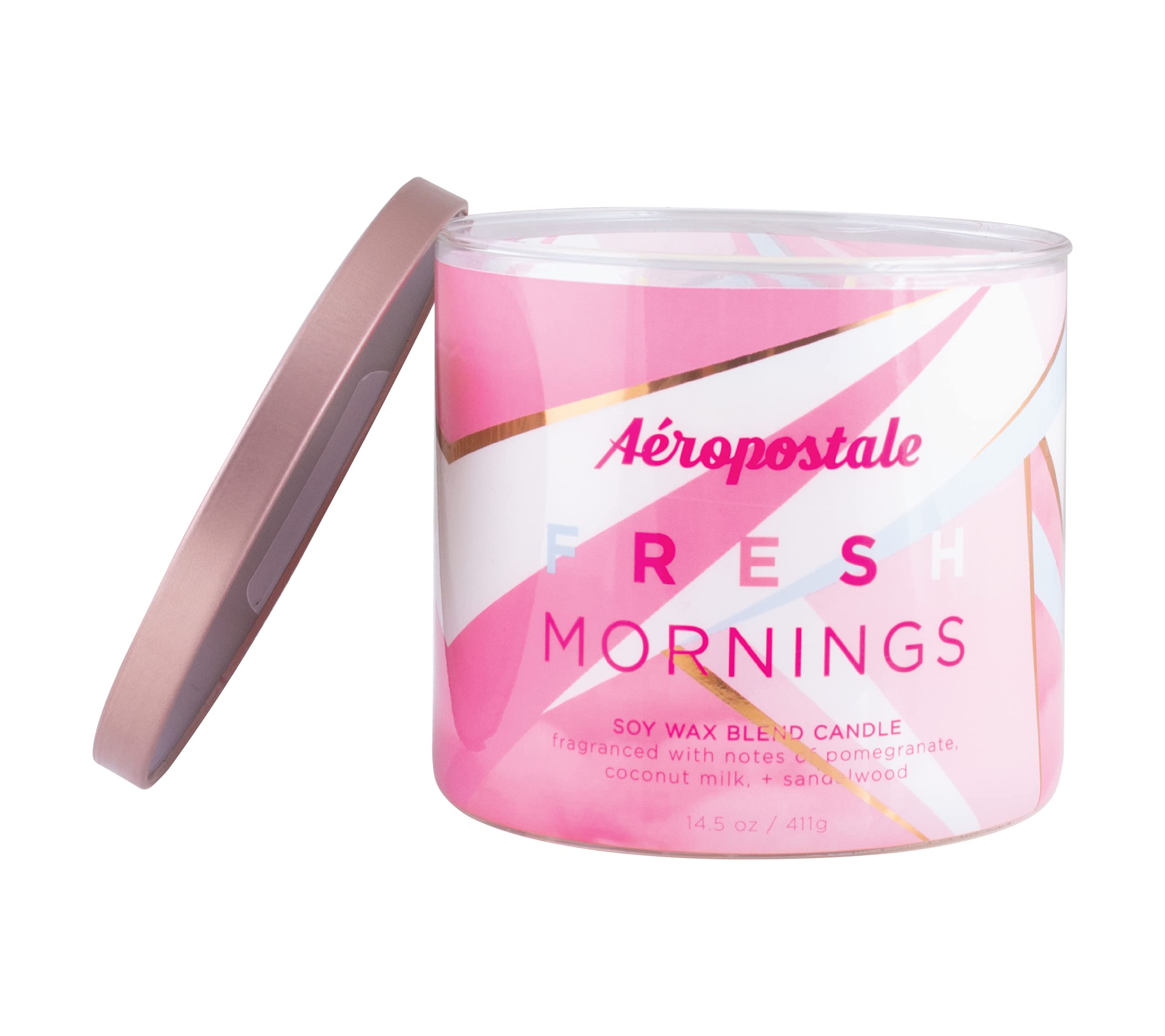 Vela Aromática Aeropostale Fresh Mornings Soy, 60 Horas De Combustión - Venta Internacional.