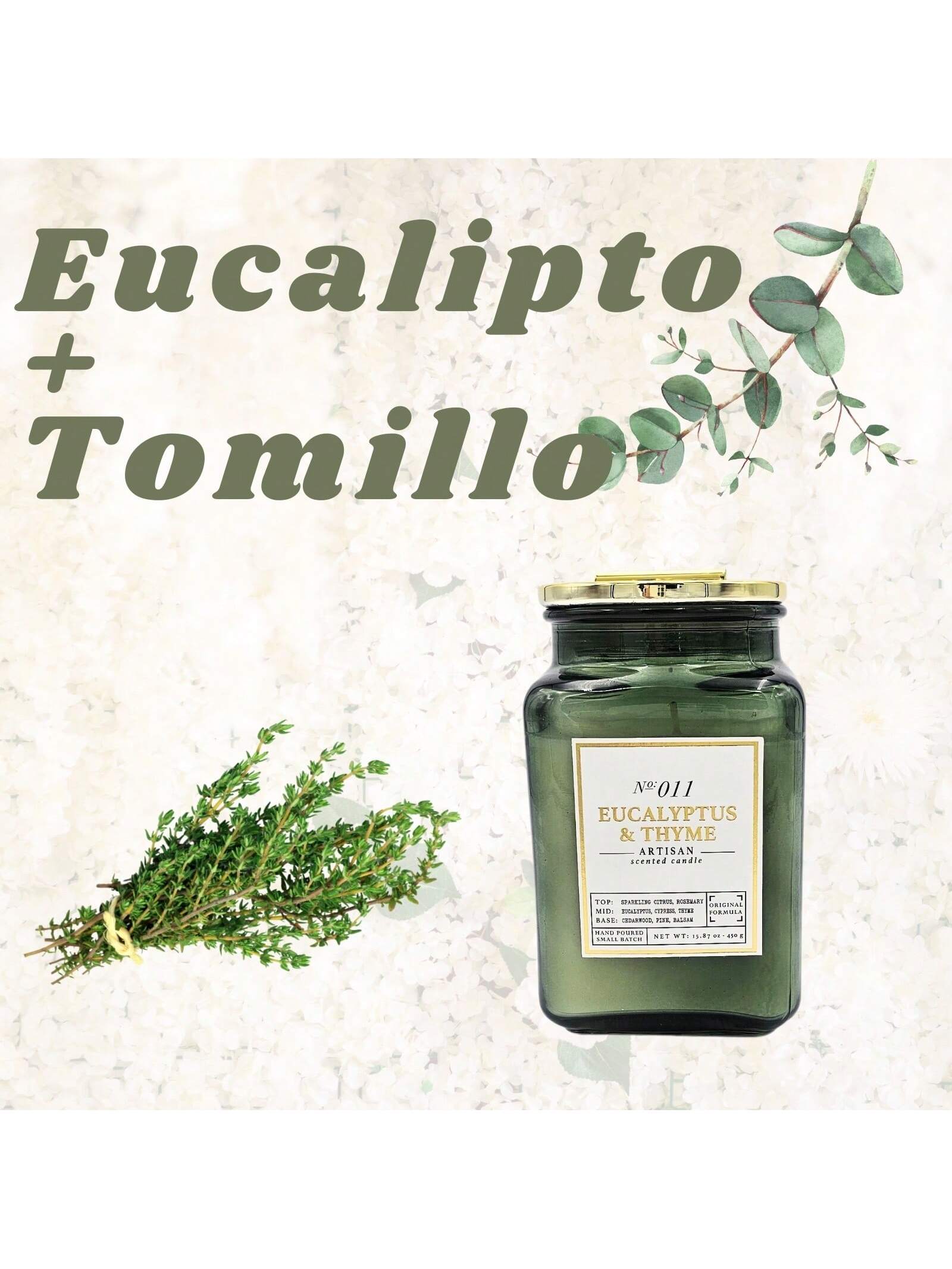 Foto 5 pulgar | Velas Aromáticas Zomilux Eucalipto y Tomillo