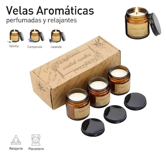 Foto 2 | Xtellar Trío De Velas Aromáticas De Soya Pura Para Decoración Y Aromaterapia, 3.5oz