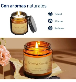 Foto 4 | Xtellar Trío De Velas Aromáticas De Soya Pura Para Decoración Y Aromaterapia, 3.5oz