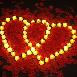 Foto 4 | Xtellar Pack Premium: 36 Luces Led De Vela Y 3000 Pétalos De Rosas Artificiales Para Decoración Exquisita