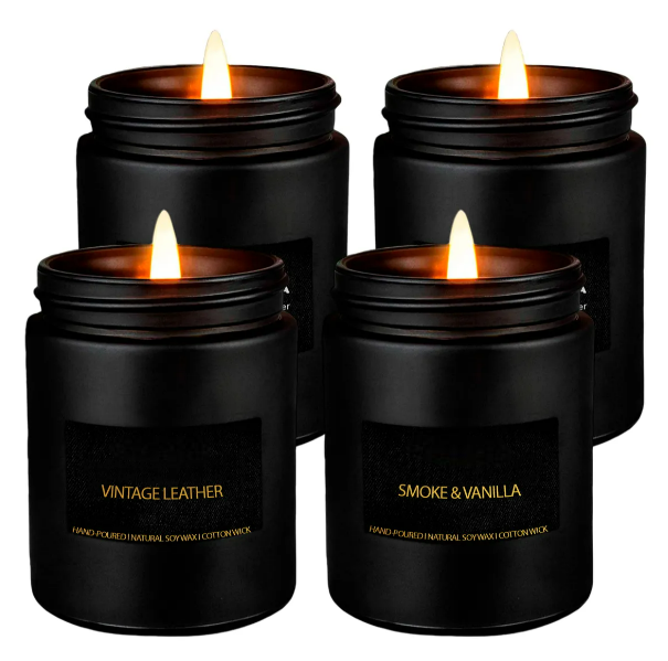 Foto 1 | Xtellar Set De 4 Velas Aromáticas Negras Premium Para Aromaterapia Y Decoración