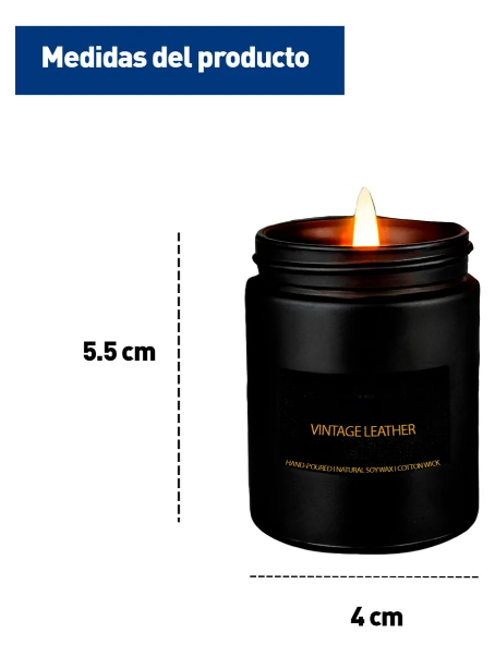 Foto 4 pulgar | Xtellar Set De 4 Velas Aromáticas Negras Premium Para Aromaterapia Y Decoración