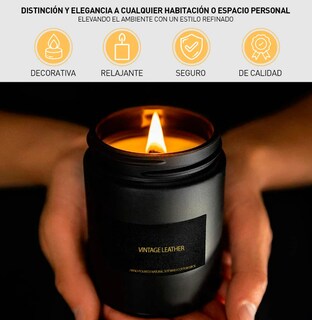 Foto 4 | Xtellar Set De 4 Velas Aromáticas Negras Premium Para Aromaterapia Y Decoración