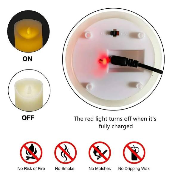 Foto 4 pulgar | Velas LED Xtellar con Control Remoto