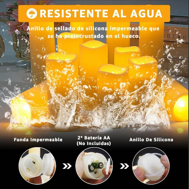Foto 3 | Velas Eléctricas Xtellar 10 Piezas + Control