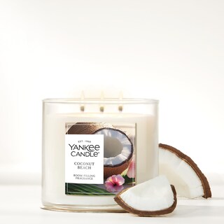 Foto 4 | Candle Yankee Candle, Tarro De 3 Mechas, 40 Horas De Combustión, Color Coconut Beach - Venta Internacional.