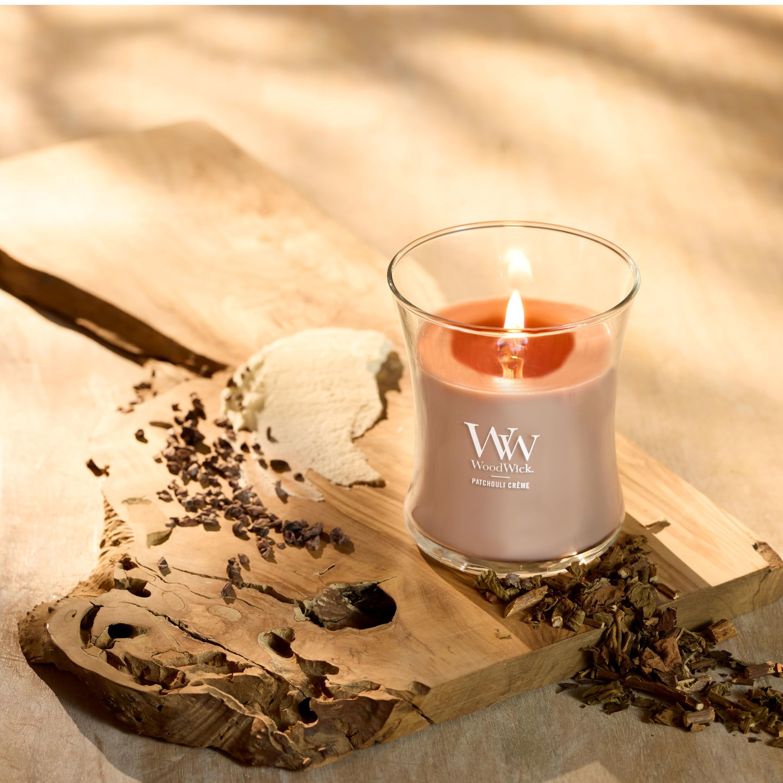 Foto 6 pulgar | Vaso De Arena Mediano Candle Woodwick Patchouli Creme, 290 Ml - Venta Internacional.