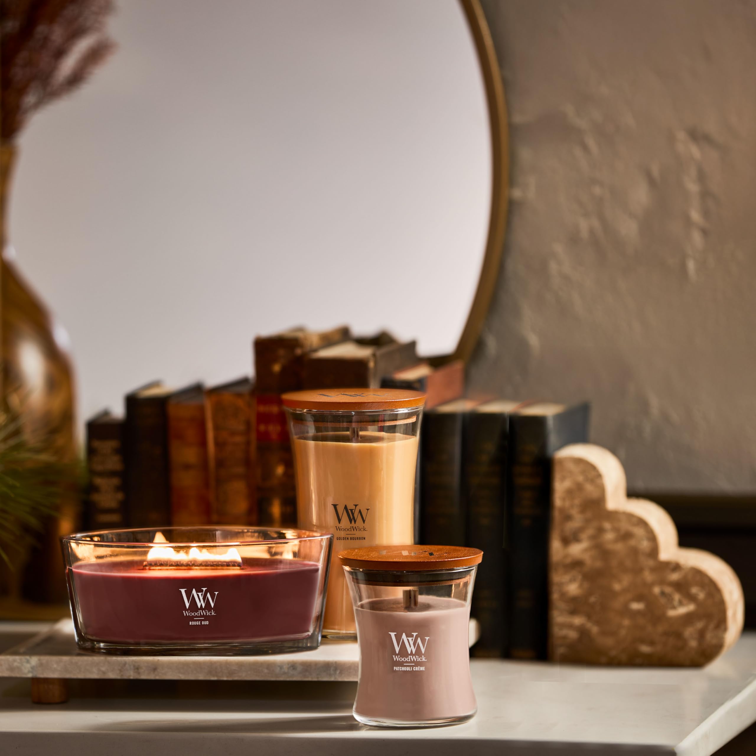 Foto 7 pulgar | Candle Woodwick Golden Bourbon, Tamaño Grande, 630 Ml, 120 G - Venta Internacional.
