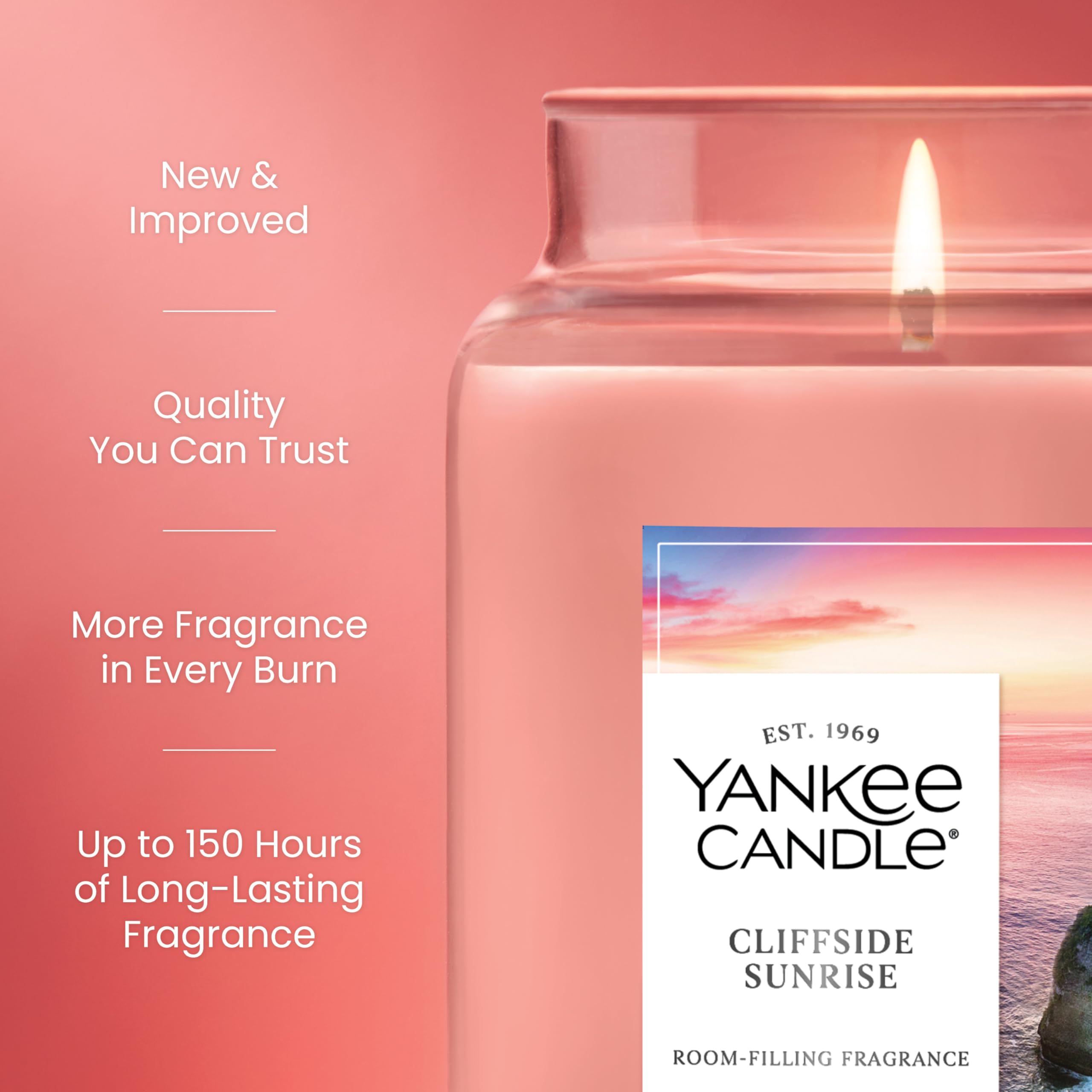 Foto 4 pulgar | Tarro Grande De Candle Yankee Candle Cliffside Sunrise, 660 Ml - Venta Internacional.