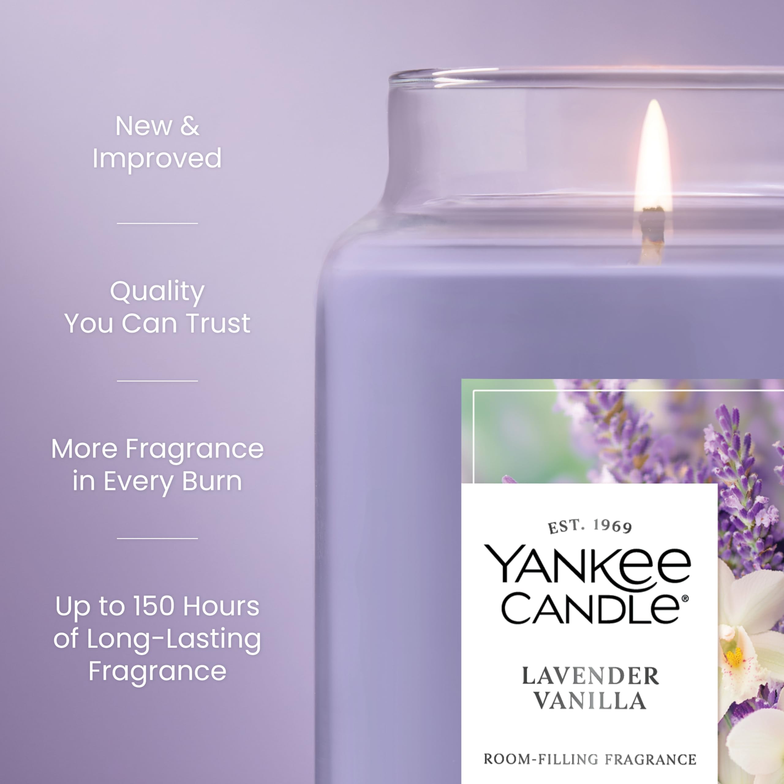 Foto 4 pulgar | Vela Perfumada Yankee Candle, Lavanda Y Vainilla, 650 Ml - Venta Internacional.
