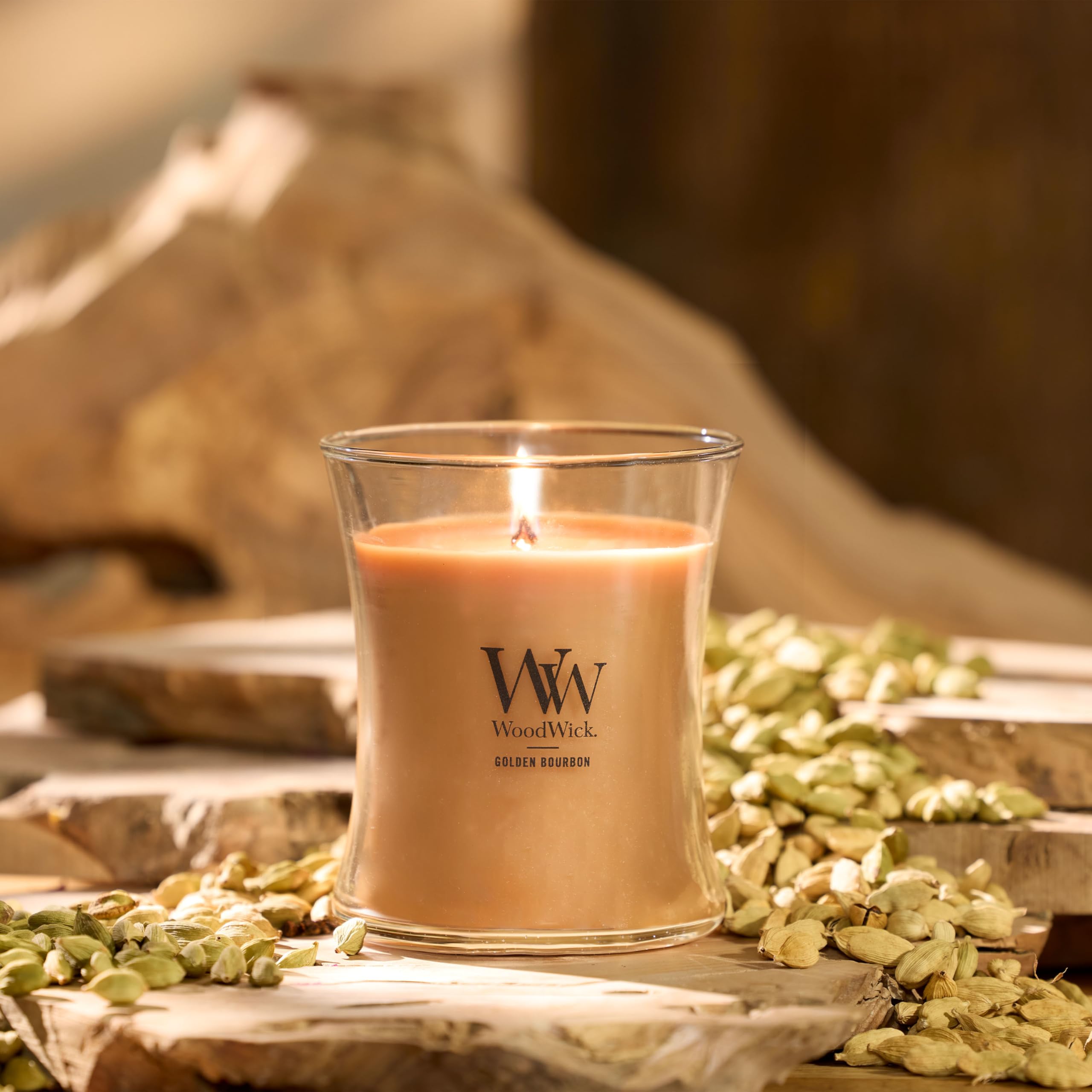 Foto 5 pulgar | Reloj De Arena Mediano Candle Woodwick Golden Bourbon, 287 Ml - Venta Internacional.