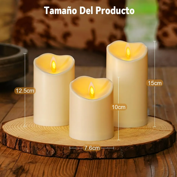 Foto 5 pulgar | Velas LED Xtellar 3 Piezas