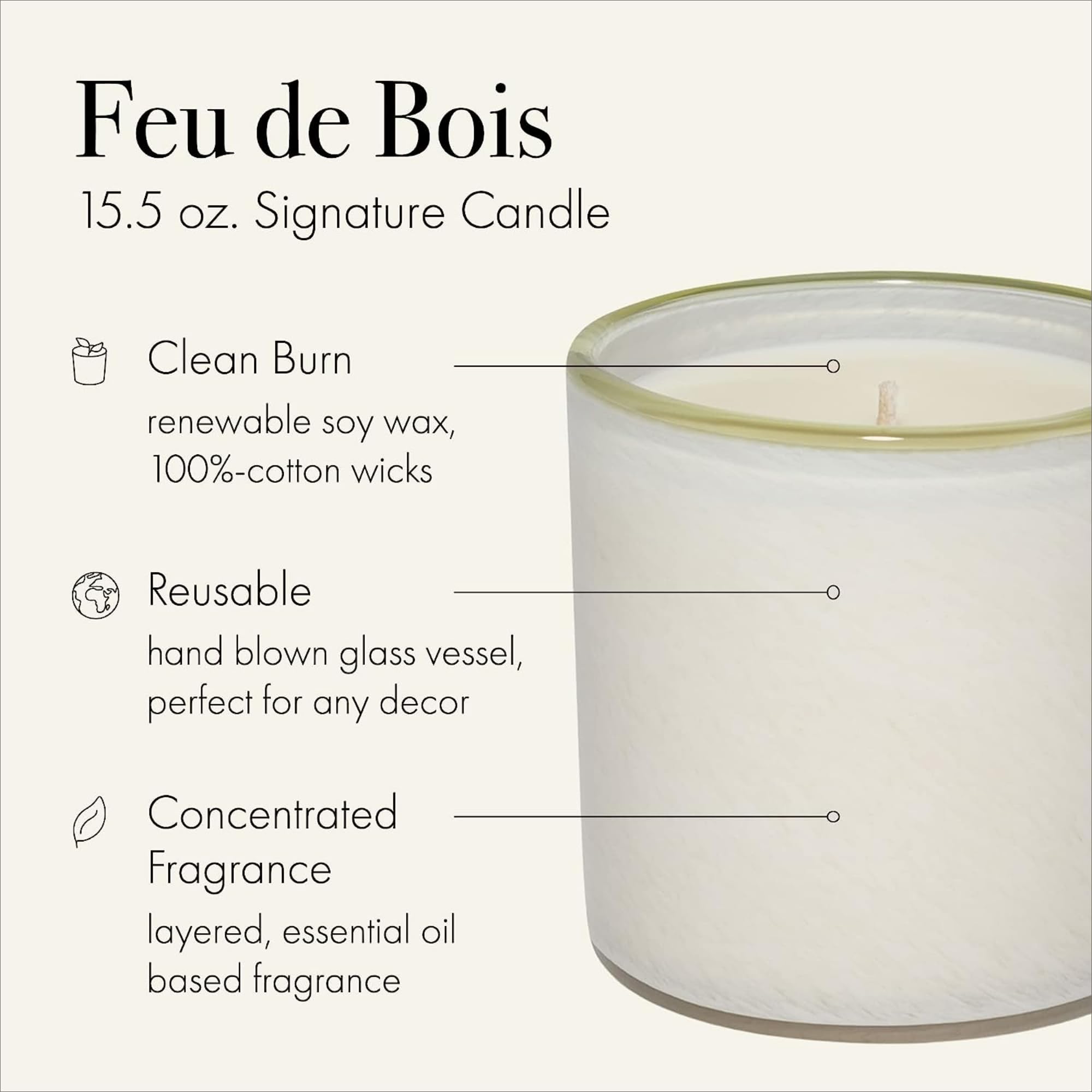 Foto 3 pulgar | Vela Lafco New York Feu De Bois, 460 Ml, 2 Unidades, 90 Horas De Combustión - Venta Internacional.