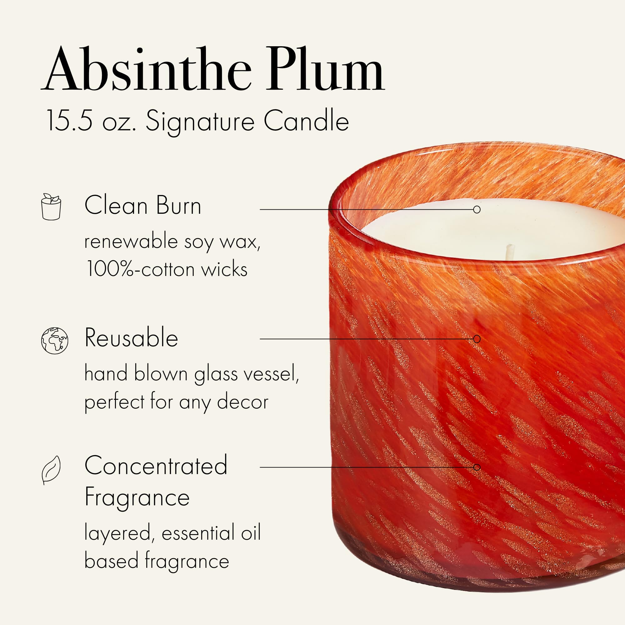 Foto 2 | Vela Lafco New York Absinthe Plum, 460 Ml, 90 Horas De Combustión - Venta Internacional.