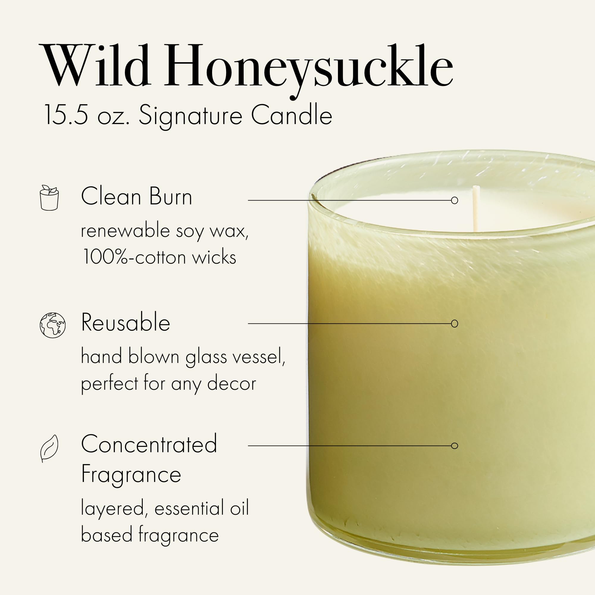 Foto 2 | Vela Lafco New York Wild Honeysuckle, 460 Ml, 90 Horas De Combustión - Venta Internacional.