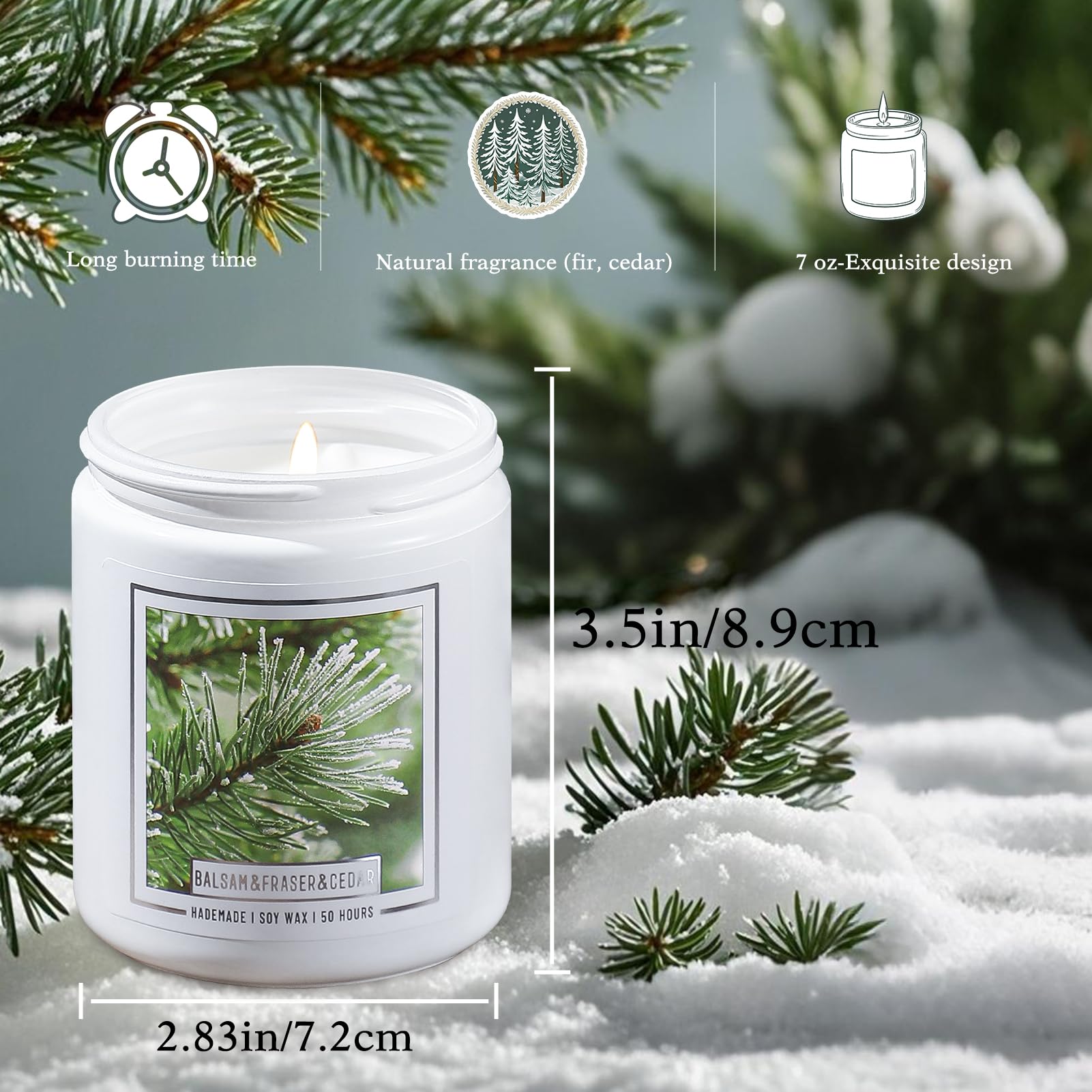 Foto 2 | Bálsamo De Abeto Navideño Con Aroma A Pino De Candle Homsolver, 200 Ml - Venta Internacional.